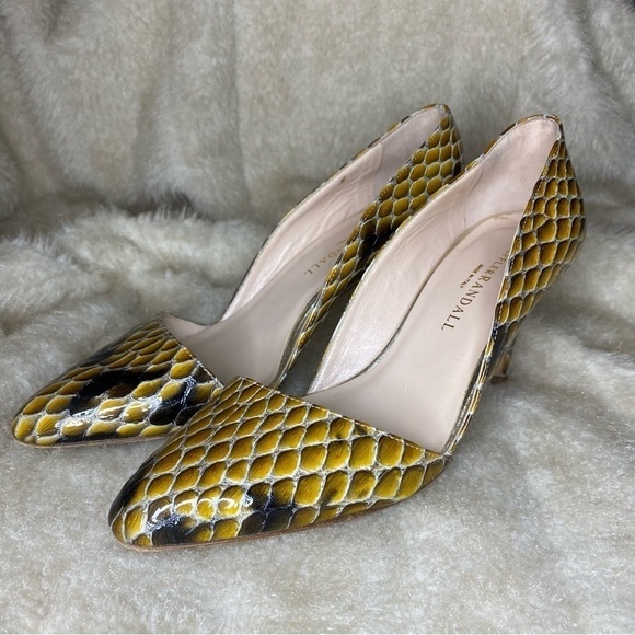 𝅺loeffler Randall Snakeskin Heels - Picture 2 of 11